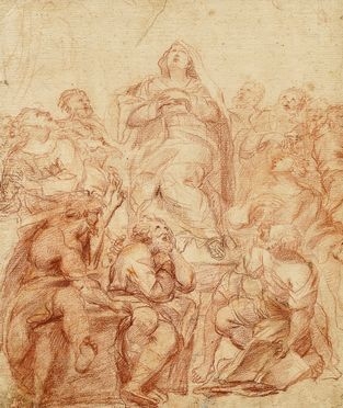  Giuseppe Passeri  (Roma, 1654 - 1714) : La Pentecoste.  - Asta Grafica & Libri - Libreria Antiquaria Gonnelli - Casa d'Aste - Gonnelli Casa d'Aste