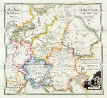  Knittel Johann Ernst : Nouvelle carte de Poste de la Russie Europenne.  - Asta Grafica & Libri - Libreria Antiquaria Gonnelli - Casa d'Aste - Gonnelli Casa d'Aste
