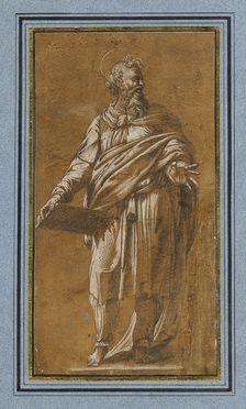  Prospero Fontana  (Bologna, 1512 - 1597) [attribuito a] : Studio per evangelista.  - Auction Graphics & Books - Libreria Antiquaria Gonnelli - Casa d'Aste - Gonnelli Casa d'Aste