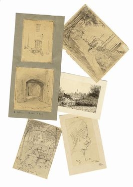  Alberto Cibrario  (Torino, 1877 - 1962) : Lotto composto di 11 disegni.  - Auction Graphics & Books - Libreria Antiquaria Gonnelli - Casa d'Aste - Gonnelli Casa d'Aste