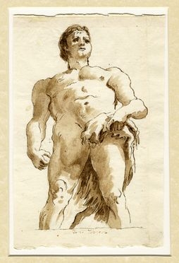  Giandomenico Tiepolo  (Venezia,, 1726 - 1804) [attribuito a] : Studio per Ercole.  - Asta Grafica & Libri - Libreria Antiquaria Gonnelli - Casa d'Aste - Gonnelli Casa d'Aste