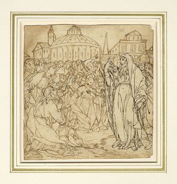  Anonimo del XVII secolo : Predica di San Paolo.  - Auction Graphics & Books - Libreria Antiquaria Gonnelli - Casa d'Aste - Gonnelli Casa d'Aste