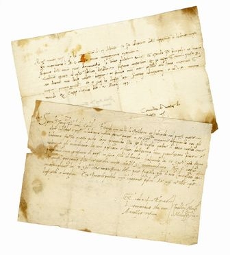  Malaspina Alberico : 3 lettere manoscritte.  - Asta Grafica & Libri - Libreria Antiquaria Gonnelli - Casa d'Aste - Gonnelli Casa d'Aste