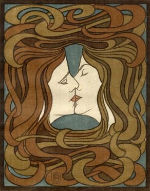  Peter Behrens  (Hamburg, 1868 - Berlin, 1940) : Der Kuss (Il bacio).  - Auction Graphics & Books - Libreria Antiquaria Gonnelli - Casa d'Aste - Gonnelli Casa d'Aste