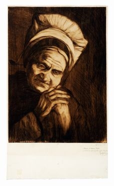  Gino Severini  (Cortona, 1883 - Parigi, 1966) : Vieille femme au caillou blanc.  - Asta Grafica & Libri - Libreria Antiquaria Gonnelli - Casa d'Aste - Gonnelli Casa d'Aste