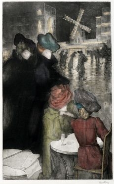  Alfredo Mller  (Livorno, 1869 - Parigi, 1940) : Place Blanche.  - Asta Grafica & Libri - Libreria Antiquaria Gonnelli - Casa d'Aste - Gonnelli Casa d'Aste