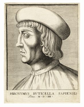  Anonimo della fine del XVI secolo : Hieronymus Buticella Papiensis.  - Asta Grafica & Libri - Libreria Antiquaria Gonnelli - Casa d'Aste - Gonnelli Casa d'Aste