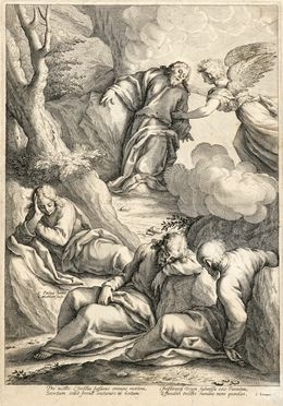  Jacob Matham  (Haarlem, 1571 - 1631) : Cristo nell'orto degli olivi.  - Asta Grafica & Libri - Libreria Antiquaria Gonnelli - Casa d'Aste - Gonnelli Casa d'Aste