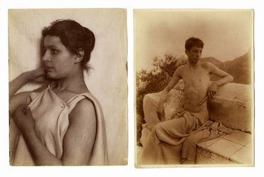  Wilhelm (von) Gloeden  (Wismar, 1856 - Taormina, 1931) : 4 portraits of young boys and girls.  - Auction Graphics & Books - Libreria Antiquaria Gonnelli - Casa d'Aste - Gonnelli Casa d'Aste