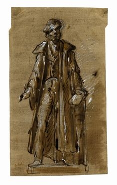 Giovane gentiluomo con lungo cappotto.  - Auction Graphics & Books - Libreria Antiquaria Gonnelli - Casa d'Aste - Gonnelli Casa d'Aste