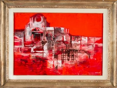 Mario Bardi  (Palermo, 1924 - Milano, 1998) : Paesaggio mediterraneo.  - Asta Grafica & Libri - Libreria Antiquaria Gonnelli - Casa d'Aste - Gonnelli Casa d'Aste