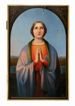  Silvestro Lega  (Modigliana, 1826 - Firenze, 1895) : Madonna.  - Auction Graphics & Books - Libreria Antiquaria Gonnelli - Casa d'Aste - Gonnelli Casa d'Aste