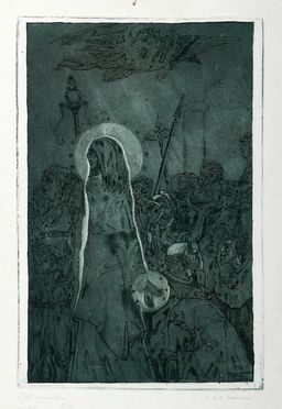  Raoul Dal Molin Ferenzona  (Firenze, 1879 - Milano, 1946) : La Via Crucis. Cristo condannato.  - Auction Graphics & Books - Libreria Antiquaria Gonnelli - Casa d'Aste - Gonnelli Casa d'Aste