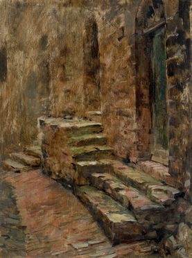  Mariano Fortuny y Madrazo  (Granada, 1871 - Venezia, 1949) : Perugia. Rue et Vialles maisons.  - Asta Grafica & Libri - Libreria Antiquaria Gonnelli - Casa d'Aste - Gonnelli Casa d'Aste