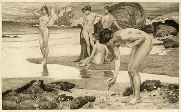  Sigmund Lipinsky  (Graudenz, 1873 - Roma, 1940) : Calma marina (Meerestille).  - Auction Graphics & Books - Libreria Antiquaria Gonnelli - Casa d'Aste - Gonnelli Casa d'Aste