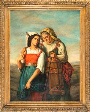  Domenico Induno  (Milano, 1815 - 1878) : Vecchia paesana e sua figlia.  - Auction Graphics & Books - Libreria Antiquaria Gonnelli - Casa d'Aste - Gonnelli Casa d'Aste