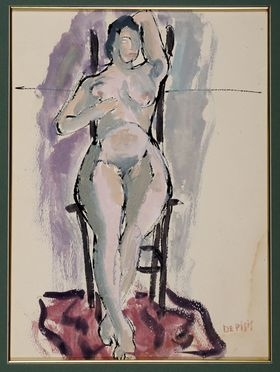  Filippo De Pisis  (Ferrara, 1896 - Brugherio, 1956) : Donna seduta.  - Auction Graphics & Books - Libreria Antiquaria Gonnelli - Casa d'Aste - Gonnelli Casa d'Aste