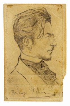  Giovanni Costetti  (Reggio Emilia, 1874 - Settignano, 1949) : Ritratto di Ardengo Soffici.  - Asta Grafica & Libri - Libreria Antiquaria Gonnelli - Casa d'Aste - Gonnelli Casa d'Aste