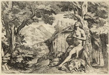  Pietro Testa  (Lucca, 1611 - Roma, 1650) : Il figliuol prodigo guardiano di porci.  - Asta Grafica & Libri - Libreria Antiquaria Gonnelli - Casa d'Aste - Gonnelli Casa d'Aste