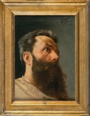  Francesco Vinea  (Forl, 1845 - Firenze, 1902) : Autoritratto.  - Asta Grafica & Libri - Libreria Antiquaria Gonnelli - Casa d'Aste - Gonnelli Casa d'Aste