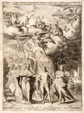  Johannes I (Jan) Sadeler  (Bruxelles,, 1550 - Venezia,, 1600) : Il principe Massimiliano I di Baviera come Ercole al bivio.  - Auction Graphics & Books - Libreria Antiquaria Gonnelli - Casa d'Aste - Gonnelli Casa d'Aste