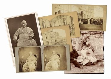  Giovanni Maria Mastai Ferretti : Set of 9 albumin photographs depicting the Pontiff.  - Auction Graphics & Books - Libreria Antiquaria Gonnelli - Casa d'Aste - Gonnelli Casa d'Aste