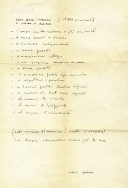  Munari Bruno : Lettera autografa firmata.  - Asta Grafica & Libri - Libreria Antiquaria Gonnelli - Casa d'Aste - Gonnelli Casa d'Aste