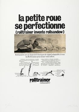  Mimmo Rotella  (Catanzaro, 1918 - Milano, 2006) : La petite roue se perfectionne.  - Asta Grafica & Libri - Libreria Antiquaria Gonnelli - Casa d'Aste - Gonnelli Casa d'Aste