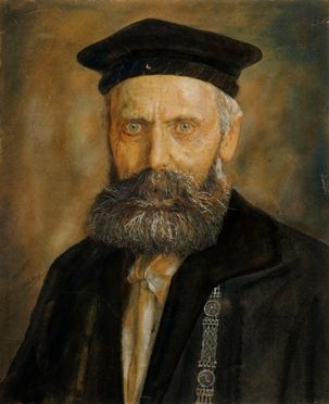  Dirk Homberg  (Rotterdam, 1885 - Amsterdam, 1952) [attribuito a] : Ritratto di rabbino.  - Auction Graphics & Books - Libreria Antiquaria Gonnelli - Casa d'Aste - Gonnelli Casa d'Aste