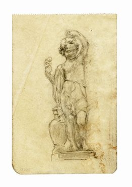  Auguste Rodin  (Parigi, 1840 - 1917) [attribuito a] : Studio frontale maschile.  - Asta Grafica & Libri - Libreria Antiquaria Gonnelli - Casa d'Aste - Gonnelli Casa d'Aste