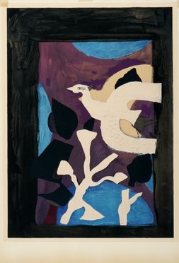  Georges Braque  (Argenteuil, 1882 - Parigi, 1963) [attribuito a] : Colomba.  - Auction Graphics & Books - Libreria Antiquaria Gonnelli - Casa d'Aste - Gonnelli Casa d'Aste