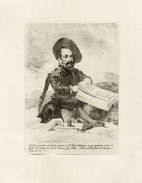  Francisco Goya y Lucientes  (Fuendetodos, 1746 - Bordeaux, 1828) : Un enano (El primo).  - Auction Graphics & Books - Libreria Antiquaria Gonnelli - Casa d'Aste - Gonnelli Casa d'Aste