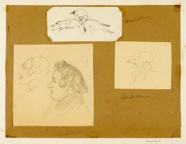  Edwin Henry Landseer  (Londra, 1802 - Londra, 1873) : 3 disegni.  - Auction Graphics & Books - Libreria Antiquaria Gonnelli - Casa d'Aste - Gonnelli Casa d'Aste