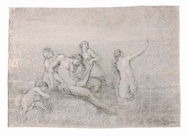  Anonimo del XVIII secolo : Le ninfe e Cupido piangono la morte di Adone.  - Auction Graphics & Books - Libreria Antiquaria Gonnelli - Casa d'Aste - Gonnelli Casa d'Aste