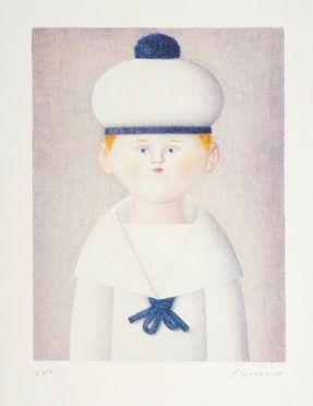  Antonio Bueno  (Berlino, 1918 - Fiesole, 1984) : Ritratto maschile.  - Auction Graphics & Books - Libreria Antiquaria Gonnelli - Casa d'Aste - Gonnelli Casa d'Aste