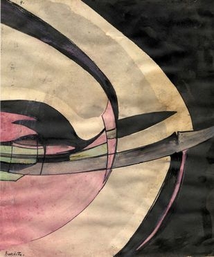  Enzo Benedetto  (Reggio Calabria, 1905 - Roma, 1993) : Composizione futurista.  - Asta Grafica & Libri - Libreria Antiquaria Gonnelli - Casa d'Aste - Gonnelli Casa d'Aste