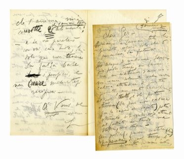  Duse Eleonora : 2 lettere autografe firmate inviate a Gertrude von Huegelal.  - Asta Grafica & Libri - Libreria Antiquaria Gonnelli - Casa d'Aste - Gonnelli Casa d'Aste