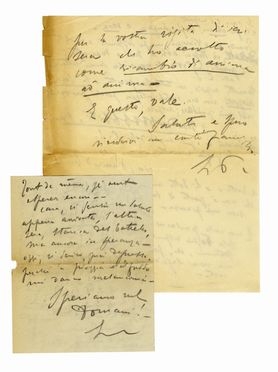  Duse Eleonora : 2 lettere autografe inviate a Gertrude von Huegelal.  - Asta Grafica & Libri - Libreria Antiquaria Gonnelli - Casa d'Aste - Gonnelli Casa d'Aste