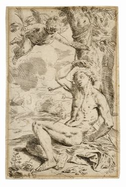  Simone Cantarini  (Pesaro, 1612 - Verona, 1648) : San Sebastiano.  - Auction Graphics & Books - Libreria Antiquaria Gonnelli - Casa d'Aste - Gonnelli Casa d'Aste