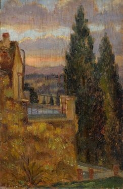  Bruno Bramanti  (Firenze, 1897 - 1957) : Veduta delle colline fiesolane.  - Asta Grafica & Libri - Libreria Antiquaria Gonnelli - Casa d'Aste - Gonnelli Casa d'Aste