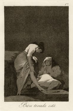  Francisco Goya y Lucientes  (Fuendetodos,, 1746 - Bordeaux,, 1828) : Bien tirada està.  - Asta Grafica & Libri - Libreria Antiquaria Gonnelli - Casa d'Aste - Gonnelli Casa d'Aste