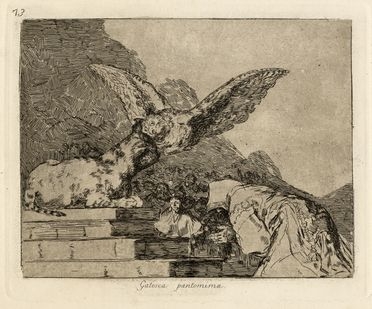  Francisco Goya y Lucientes  (Fuendetodos, 1746 - Bordeaux, 1828) : Gatesca pantomima.  - Auction Graphics & Books - Libreria Antiquaria Gonnelli - Casa d'Aste - Gonnelli Casa d'Aste