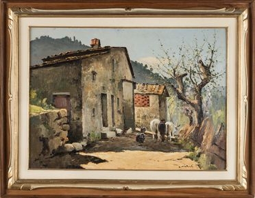  Armeno Mattioli  (Vicchio, 1920 - 2012) : Cascine.  - Auction Graphics & Books - Libreria Antiquaria Gonnelli - Casa d'Aste - Gonnelli Casa d'Aste