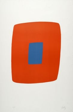  Ellsworth Kelly  (Newburgh, 1923 - Spencertown, 2015) : Orange avec bleu.  - Asta Grafica & Libri - Libreria Antiquaria Gonnelli - Casa d'Aste - Gonnelli Casa d'Aste