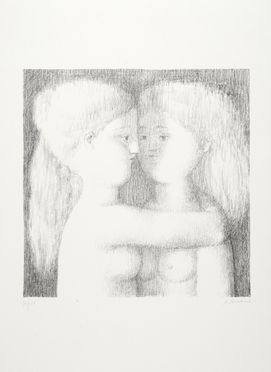  Antonio Bueno  (Berlino, 1918 - Fiesole, 1984) : Il bacio.  - Auction Graphics & Books - Libreria Antiquaria Gonnelli - Casa d'Aste - Gonnelli Casa d'Aste