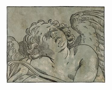  Bartolomeo Coriolano  (Bologna,  - 1676) : Cupido dormiente.  - Auction Graphics & Books - Libreria Antiquaria Gonnelli - Casa d'Aste - Gonnelli Casa d'Aste