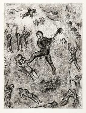  Marc Chagall  (Vitebsk, 1887 - St. Paul de  Vence, 1985) : Il suonatore di chitarra.  - Auction Graphics & Books - Libreria Antiquaria Gonnelli - Casa d'Aste - Gonnelli Casa d'Aste