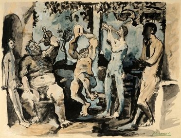  Pablo Picasso  (Malaga, 1881 - Mougins, 1973) : Bacchanale.  - Auction Graphics & Books - Libreria Antiquaria Gonnelli - Casa d'Aste - Gonnelli Casa d'Aste
