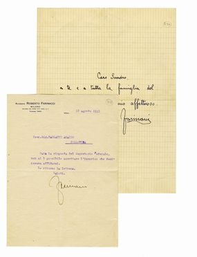  Farinacci Roberto Roberto : 2 lettere dattiloscritte con firme autografe.  - Asta Grafica & Libri - Libreria Antiquaria Gonnelli - Casa d'Aste - Gonnelli Casa d'Aste
