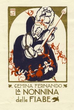  Enrico Castello (detto Chin)  (Rivarolo Ligure, 1890 - Genova, 1966) : Disegno originale per la copertina de La nonnina delle fiabe di Fernando Gemina.  - Auction Graphics & Books - Libreria Antiquaria Gonnelli - Casa d'Aste - Gonnelli Casa d'Aste